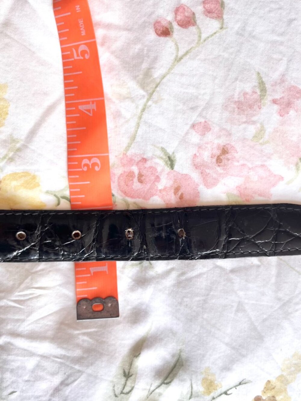 Vintage Dior Snakeskin Patterned Leather Belt - Picture 6 of 6